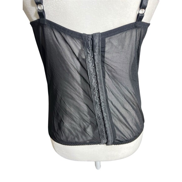 Y2K Secret Treasures Floral Mesh Bustier Cropped Tank Top Sz 38C - Picture 5 of 11